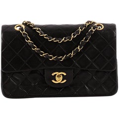 Chanel Vintage Classic Double Flap Bag Quilted Lambskin Small