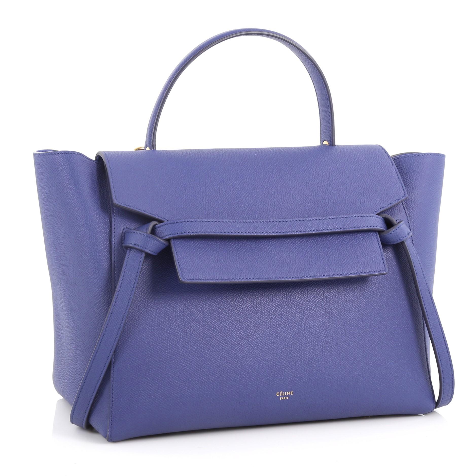 Purple Celine Belt Bag Grainy Leather Mini 