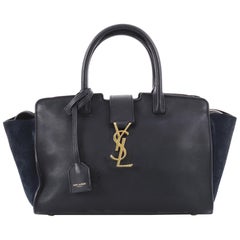 YSL Monogram Baby Downtown Cabas Burgundy [Consignment]