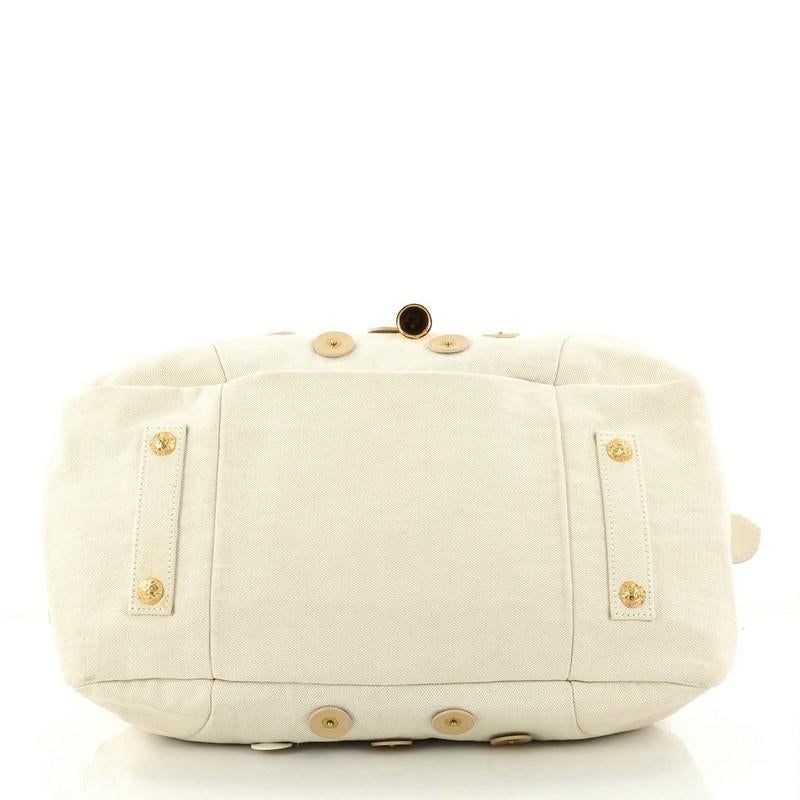 Louis Vuitton Polka Dot Panama Bowly Handbag Embellished Canvas In Good Condition In NY, NY