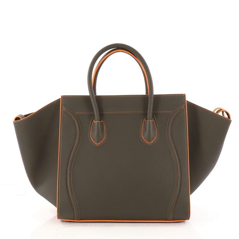 Celine Phantom Handbag Grainy Leather Medium In Good Condition In NY, NY