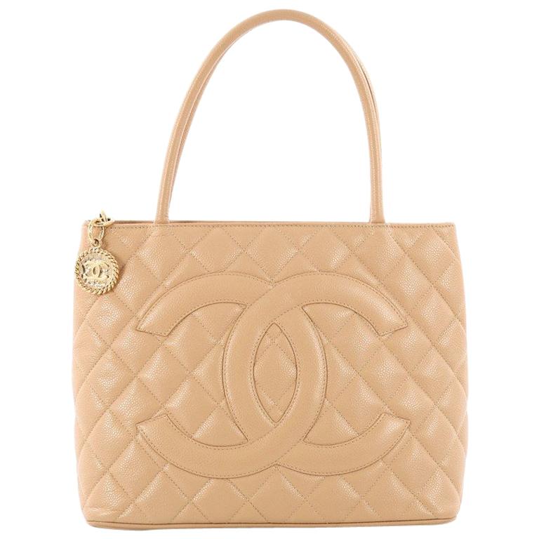 Chanel Medallion Tote Quilted Caviar