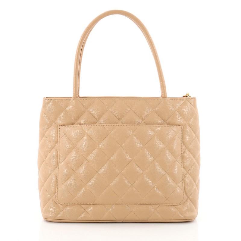 Women's or Men's Chanel Medallion Tote Quilted Caviar