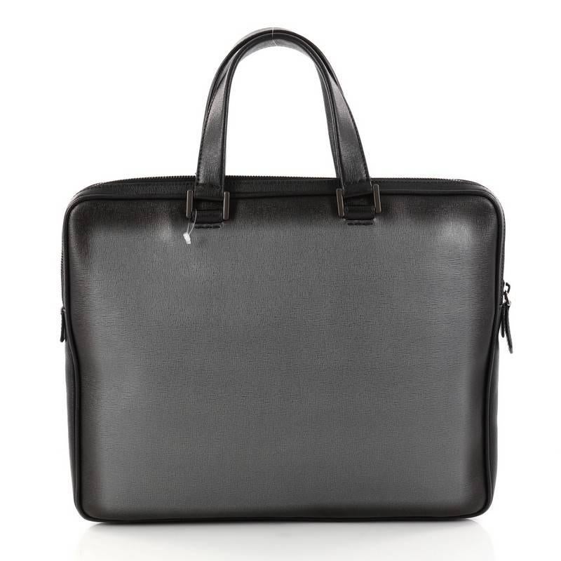 Women's Fendi Front Zip Briefcase Leather