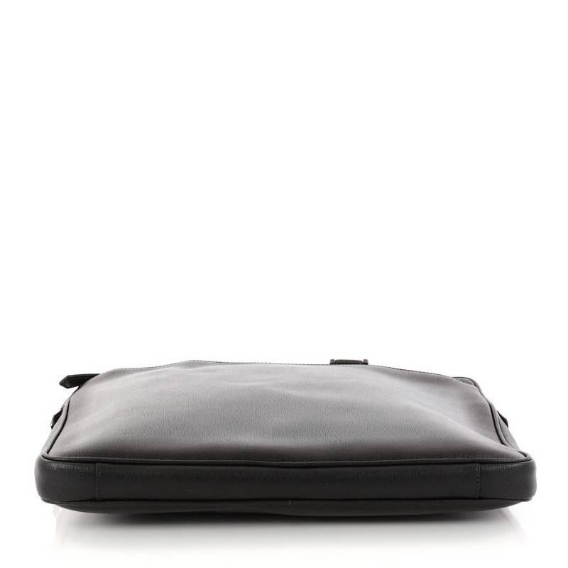 Fendi Front Zip Briefcase Leather 1