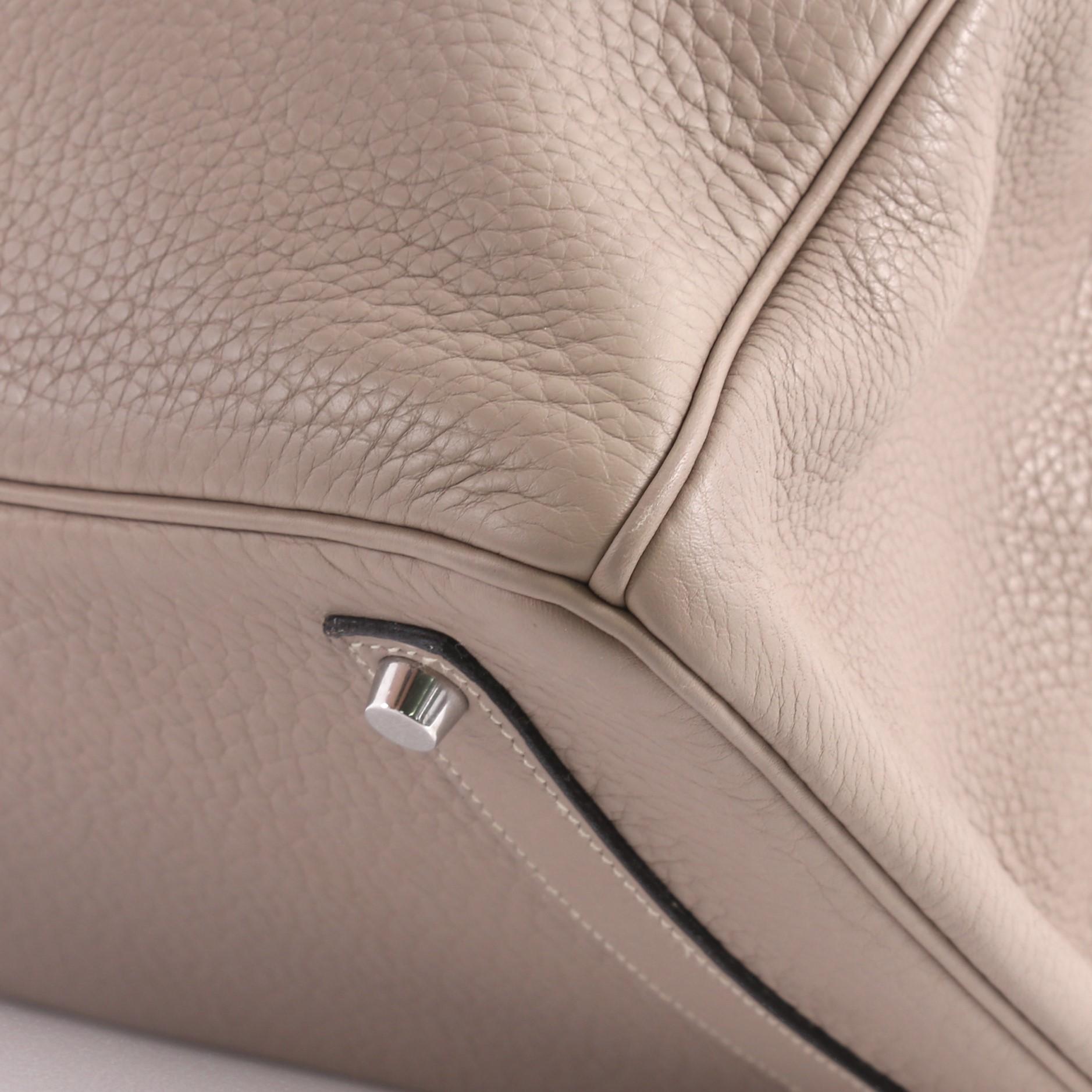 Hermes Birkin Handbag Gris Tourterelle Clemence with Palladium Hardware 35  3