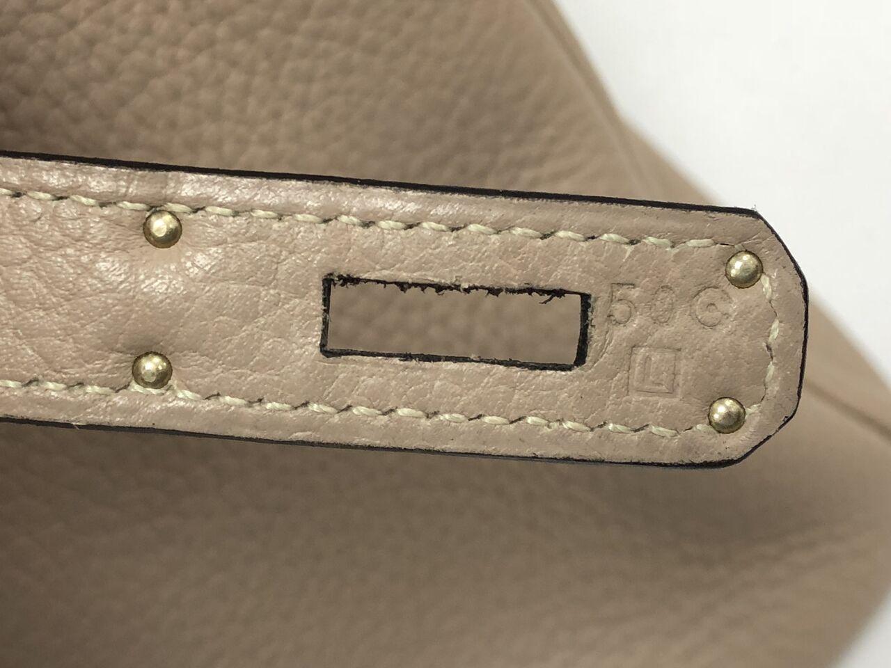 Hermes Birkin Handbag Gris Tourterelle Clemence with Palladium Hardware 35  6