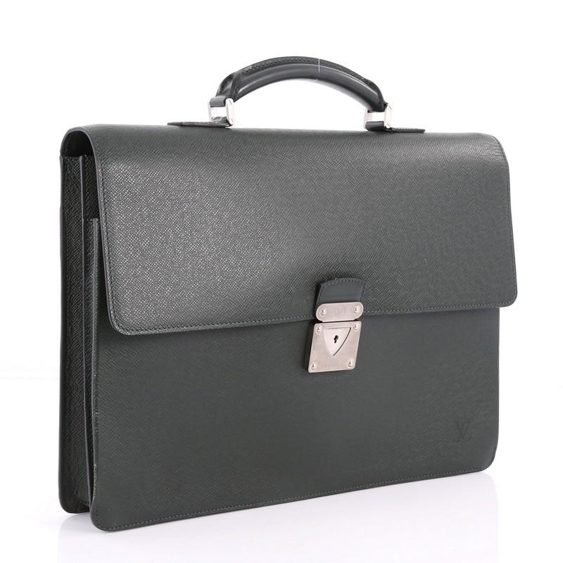 Black Louis Vuitton Laguito Handbag Taiga Leather 