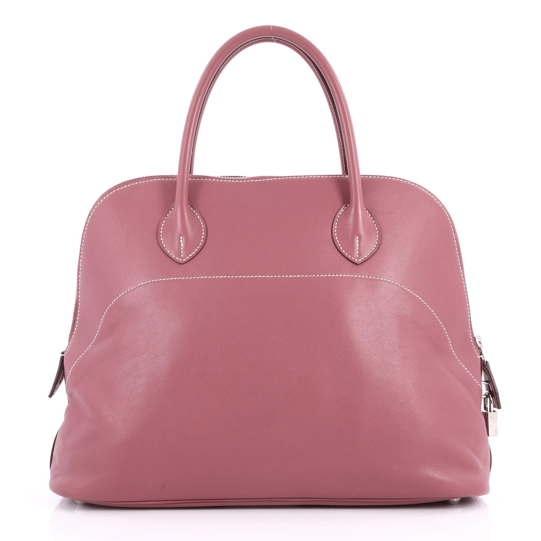 Pink Hermes Bolide Handbag Sikkim Relax 35