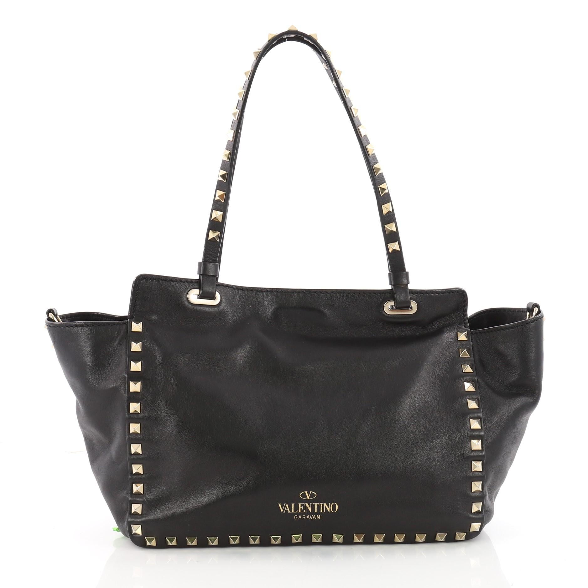 Women's or Men's Valentino Small Soft Leather Rockstud Tote 