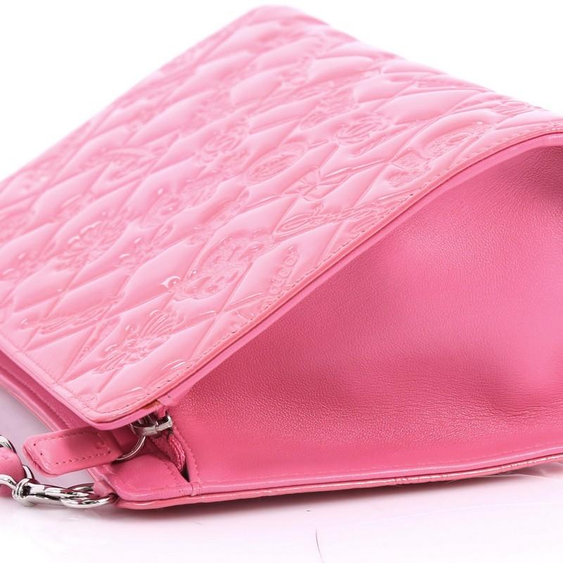 Chanel Lucky Symbols Pochette Embossed Quilted Patent 3