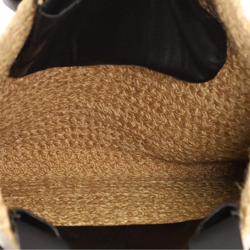Celine Basket Tote Straw with Leather XL In Good Condition In NY, NY