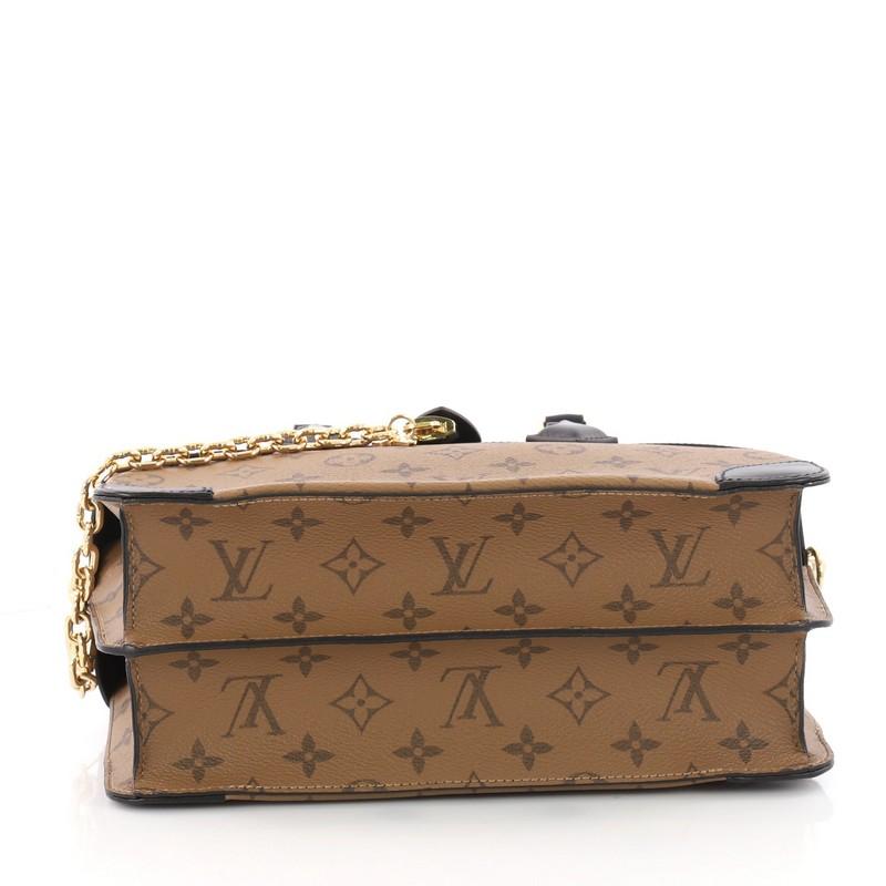 Louis Vuitton City Malle Reverse Monogram Canvas and Leather MM Handbag  In Good Condition In NY, NY