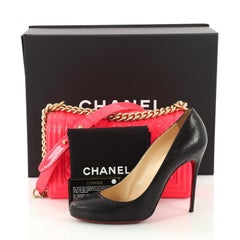 Chanel Boy Flap Bag Quilted Patent Old Medium