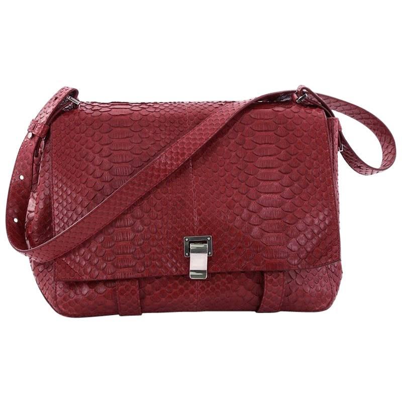 Proenza Schouler Courier Bag Python Large