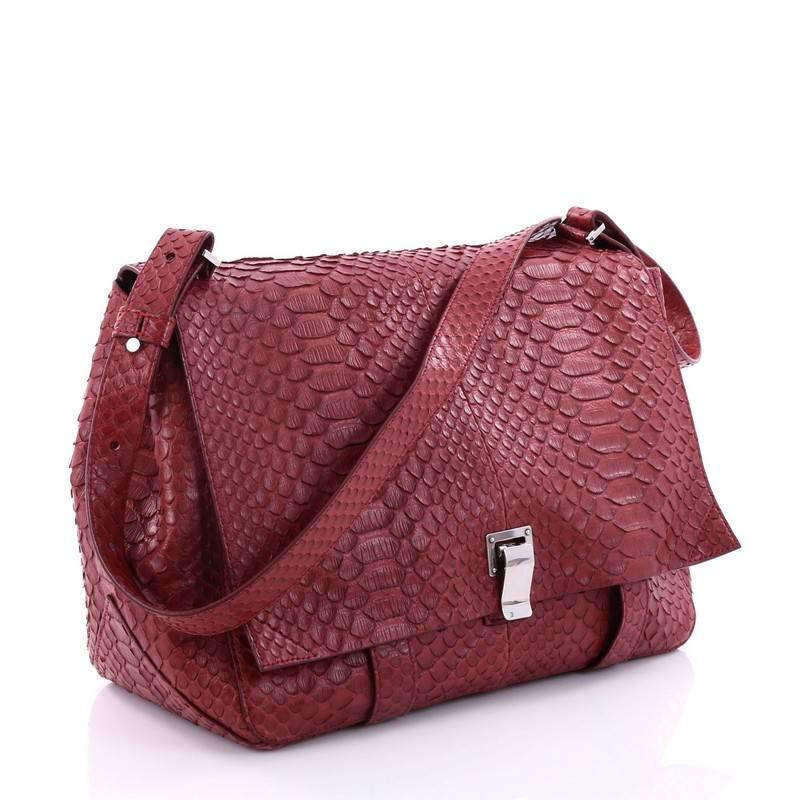 Proenza Schouler Courier Bag Python Large In Good Condition In NY, NY