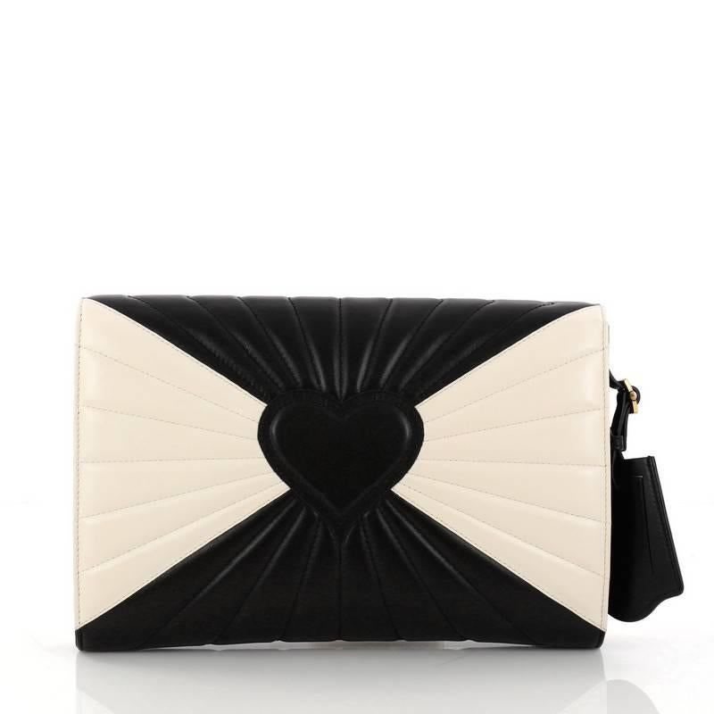 Gucci Queen Margaret Clutch Colorblock Leather  In Excellent Condition In NY, NY