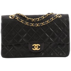 Chanel Vintage Classic Double Flap Bag Quilted Lambskin Medium
