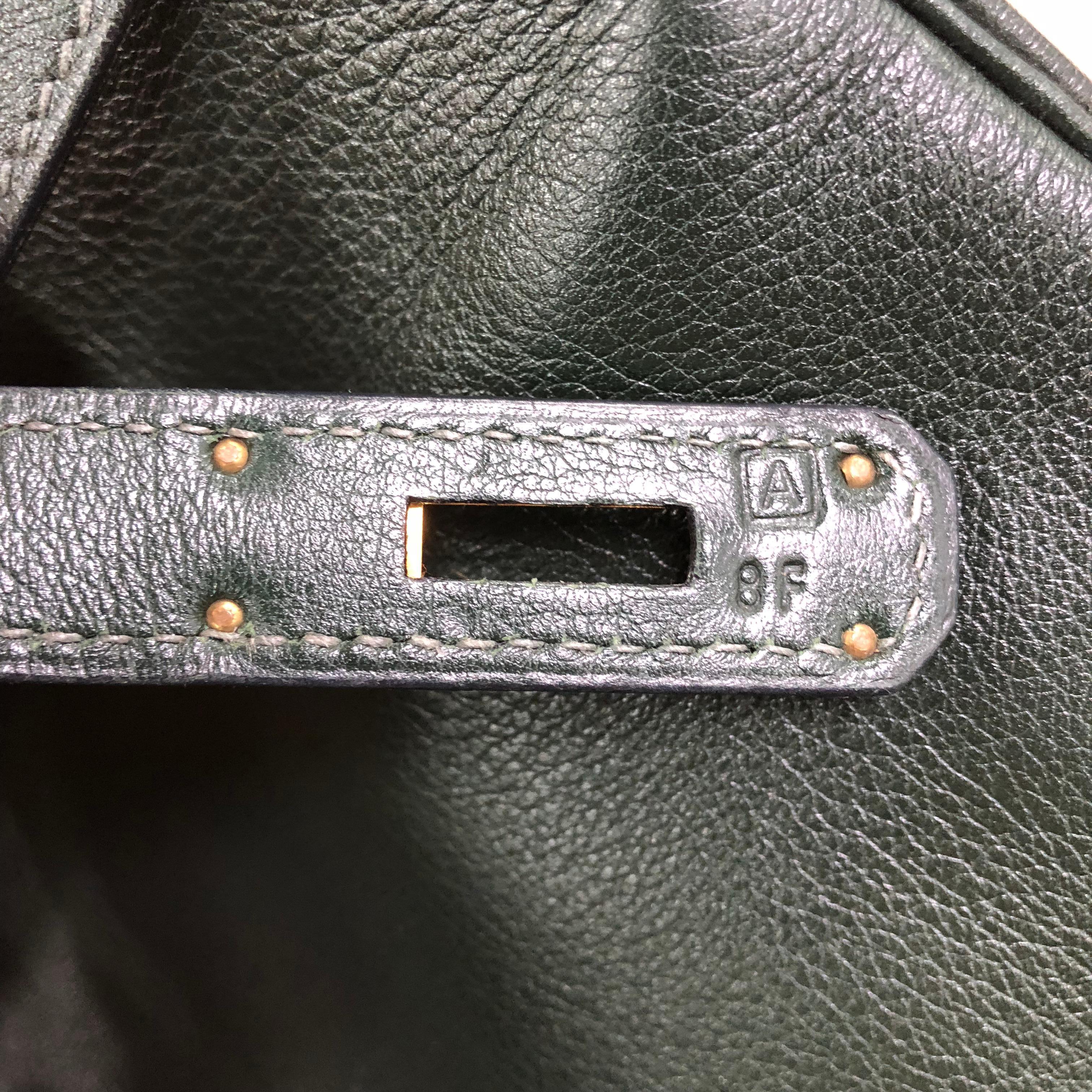 Hermes Kelly Handbag Vert Fonce Gulliver With Gold Hardware 35 3