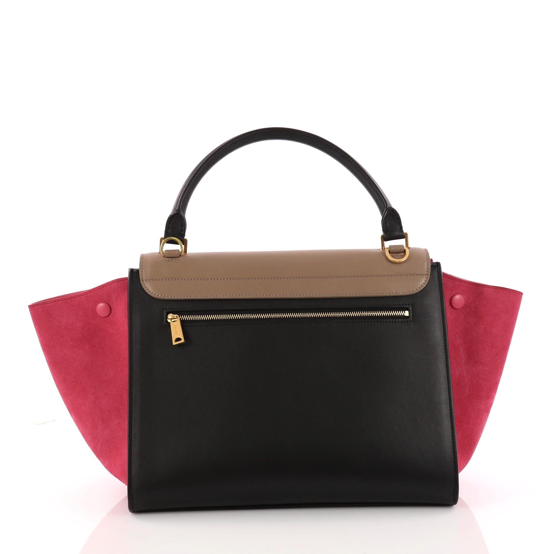 Women's or Men's Celine Tricolor Trapeze Handbag Leather Medium