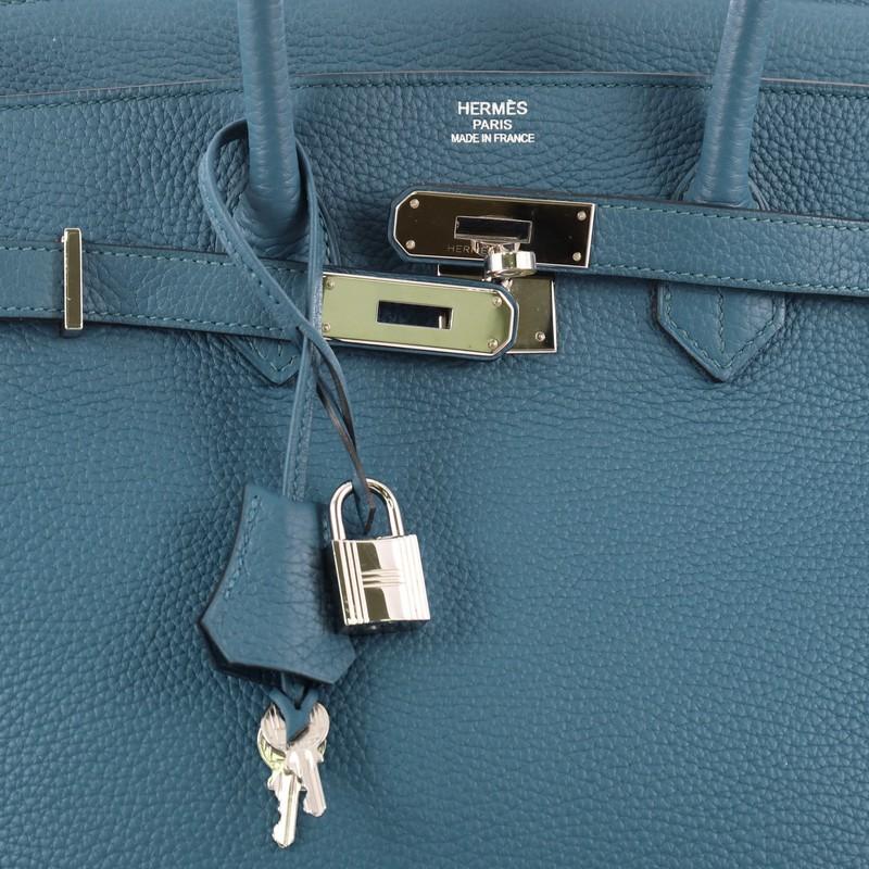 Hermes Birkin Handbag Bleu Thalassa Togo with Palladium Hardware 35 2