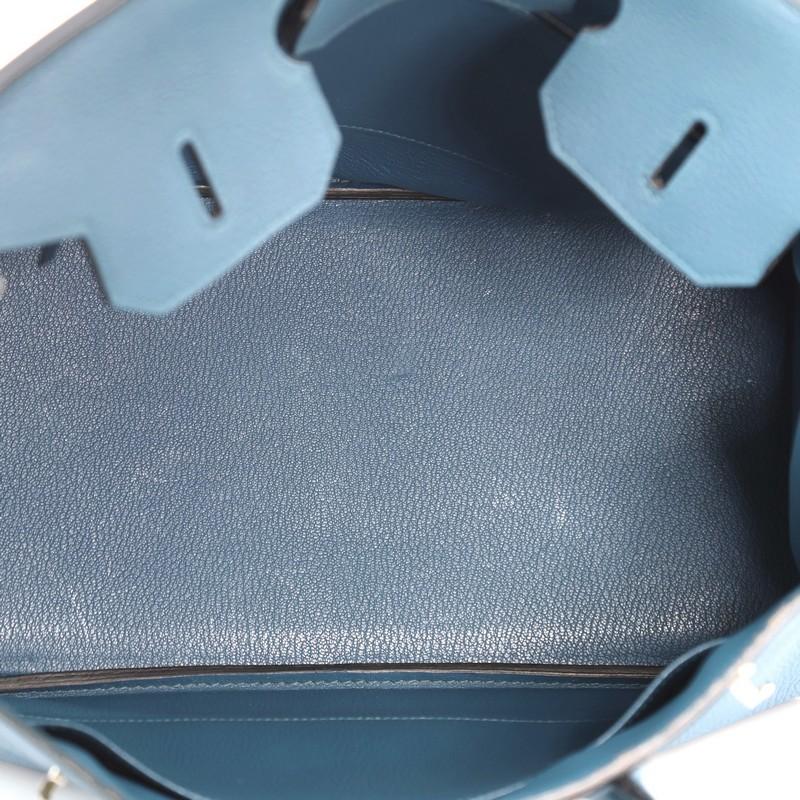 Hermes Birkin Handbag Bleu Thalassa Togo with Palladium Hardware 35 3