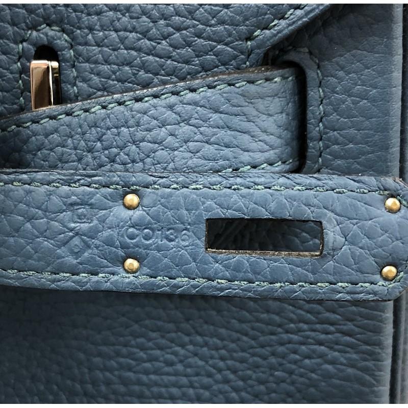 Hermes Birkin Handbag Bleu Thalassa Togo with Palladium Hardware 35 4