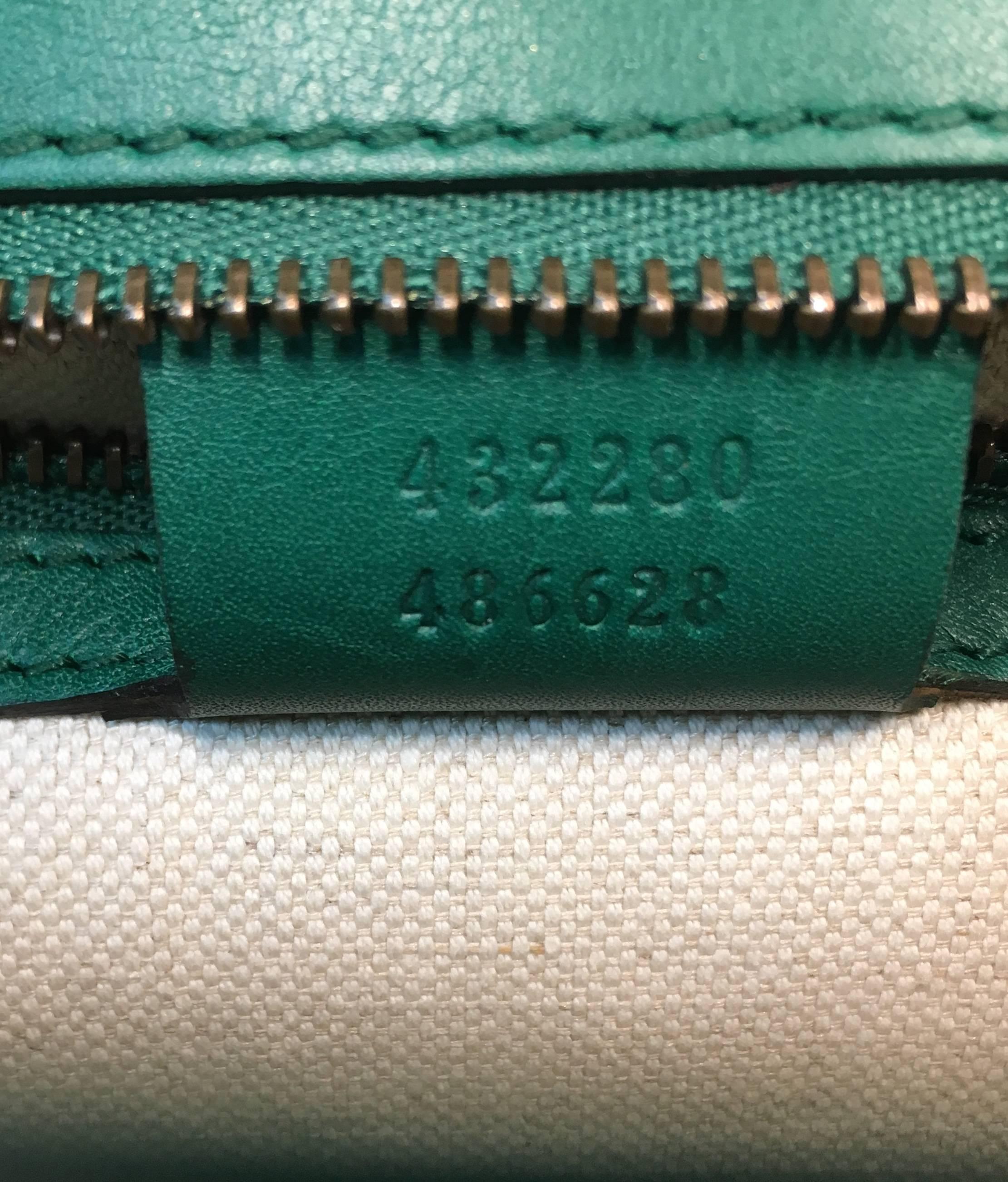 Gucci Web Peony Chain Shoulder Bag Embellished Leather Medium 7