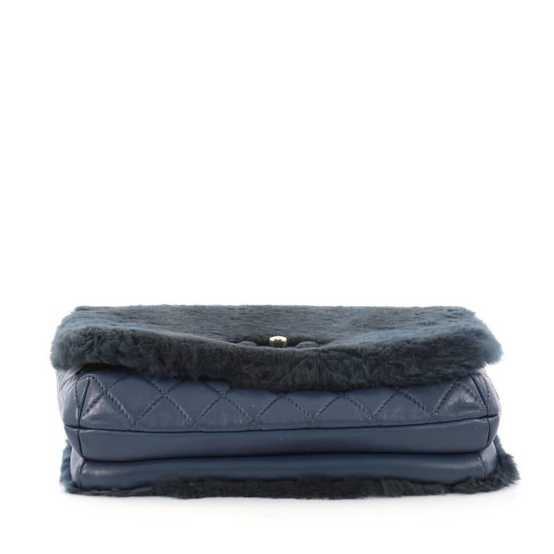 chanel fur handle bag