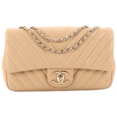 Chanel Classic Single Flap Bag Chevron Lambskin Mini