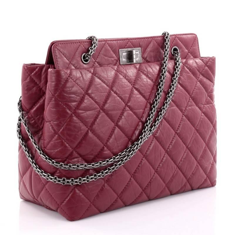 Chanel Reissue Tote Quilted Aged Calfskin Large In Good Condition In NY, NY
