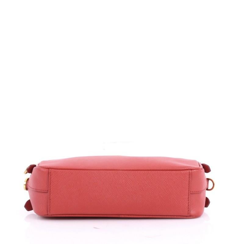 Women's Prada Double Zip Crossbody Bag Saffiano Leather Mini