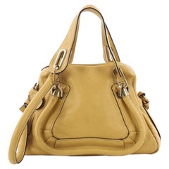 Used Chloe Paraty Top Handle Bag Leather Small