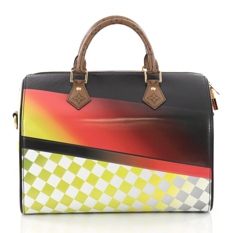 Louis Vuitton Rouge EPI and Damier Race Speedy Bandouliere Handbag
