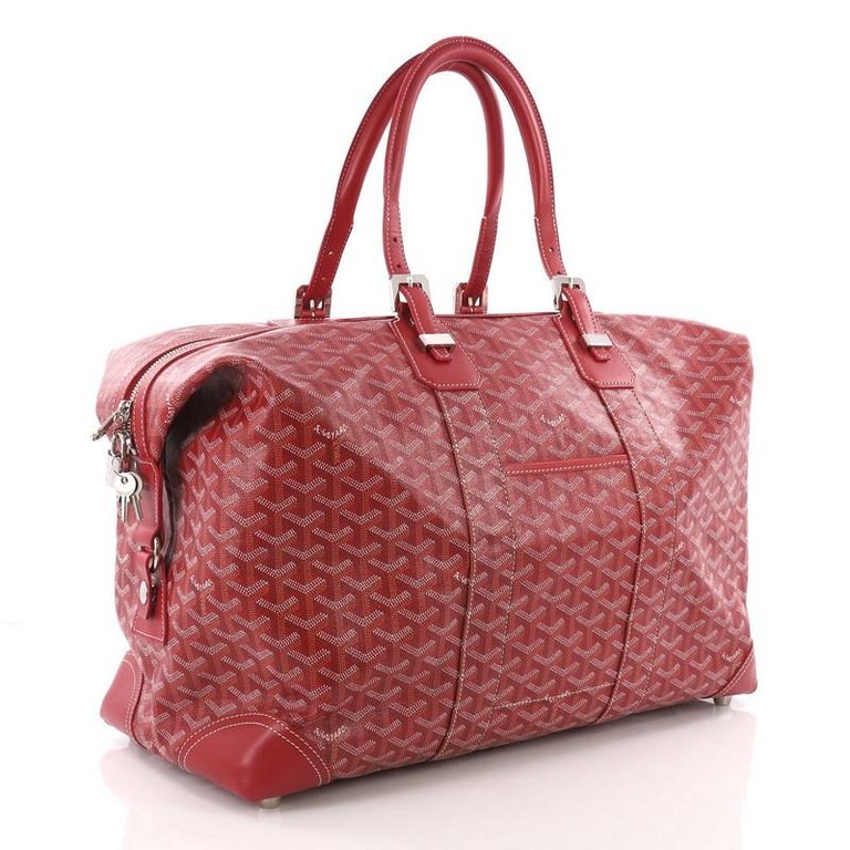 Goyard Convertible Cosmetic Train Case Coated Canvas Red 5082487
