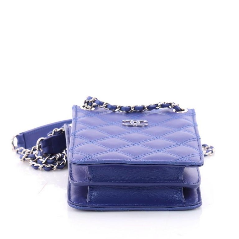 Chanel CC Phone Holder Crossbody Bag Quilted Lambskin at 1stDibs