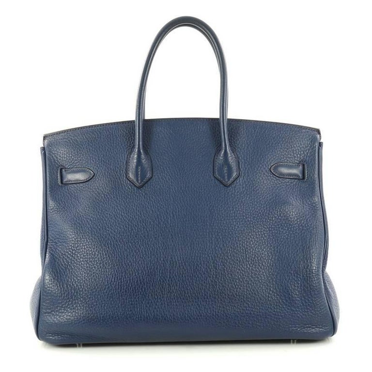 Hermes Birkin Handbag Bleu Saphir Togo with Palladium Hardware 35 at ...