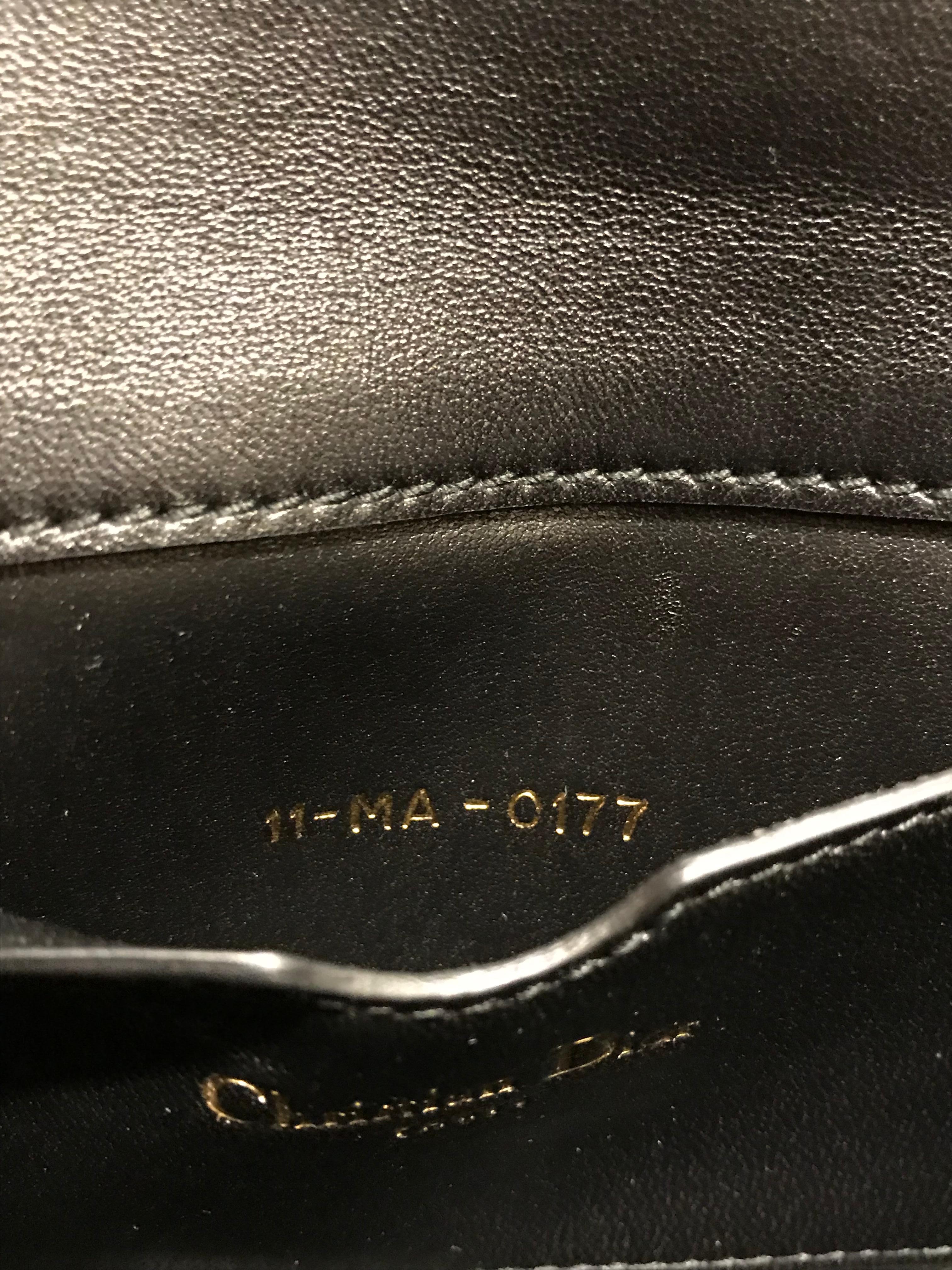 Christian Dior Tarot Pouch Embroidered Leather In Good Condition In NY, NY