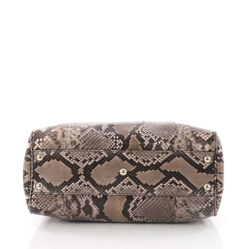 Gucci Bamboo Shopper Tote Python Small In Excellent Condition In NY, NY