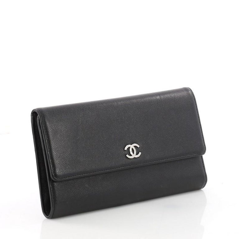 Chanel Trifold Wallet Caviar Long at 1stDibs chanel tri fold wallet
