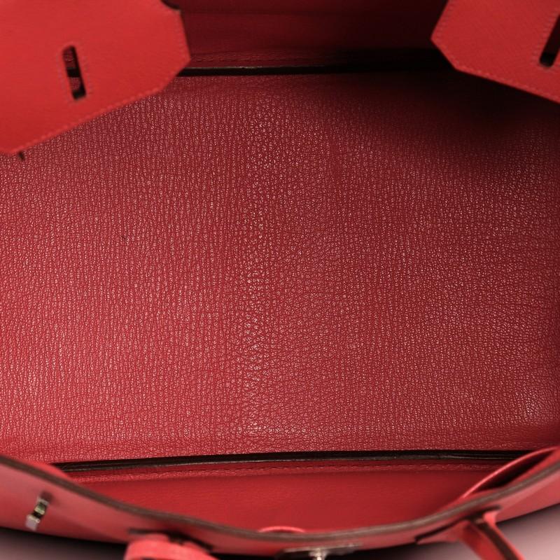 Hermes Birkin Handbag Bougainvillia Red Epsom with Palladium Hardware 35  2