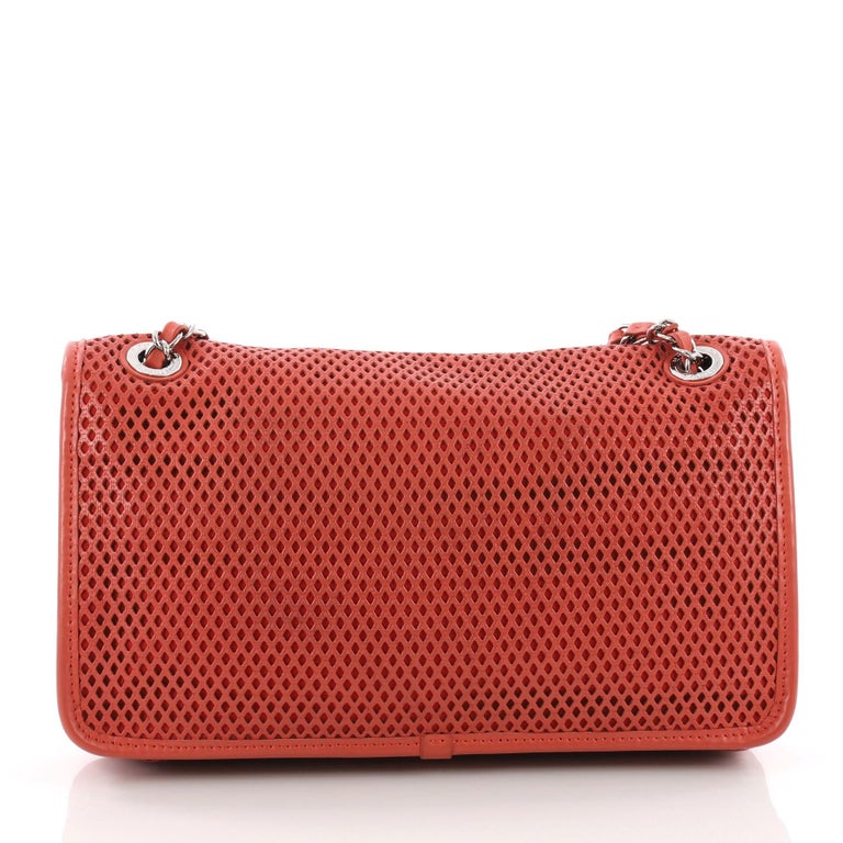 Chanel Red Perforated Leather Up in the Air Flap Bag Chanel