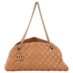 Chanel Just Mademoiselle Handbag Quilted Aged Calfskin Medium