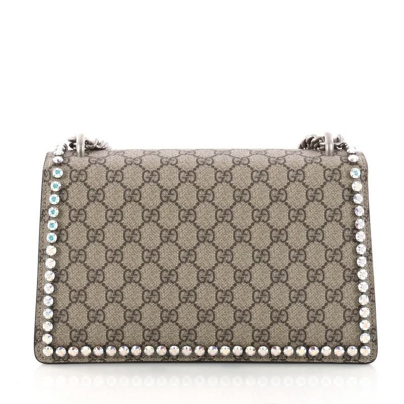 Gucci Dionysus Handbag Crystal Embellished GG Coated Canvas Small In Good Condition In NY, NY