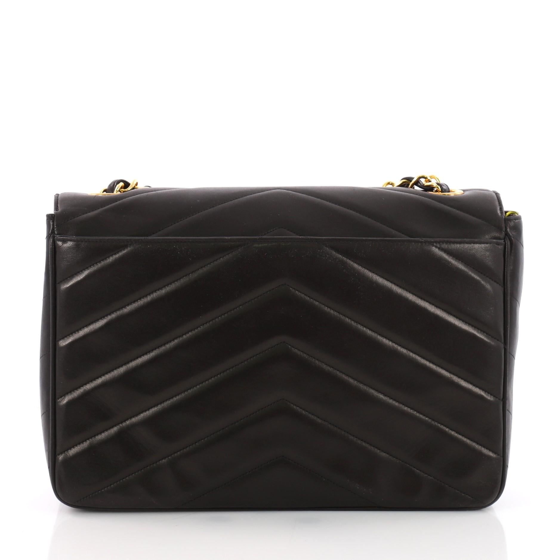chanel chevron envelope bag