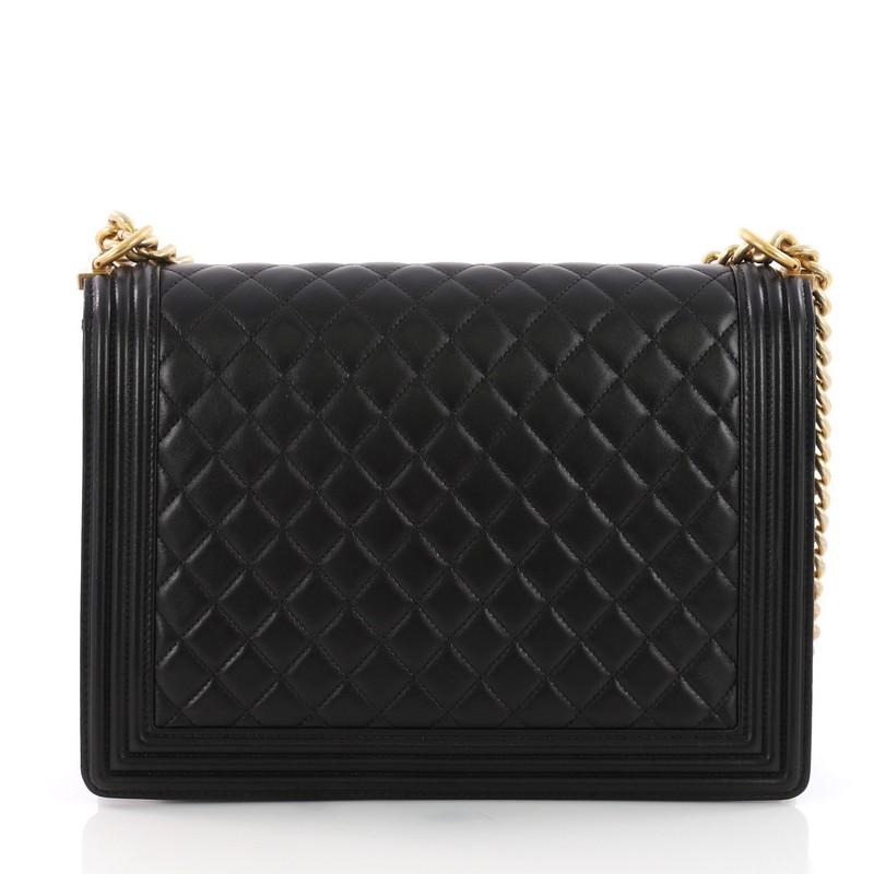 Women's Chanel Boy Flap Bag Quilted Lambskin Large