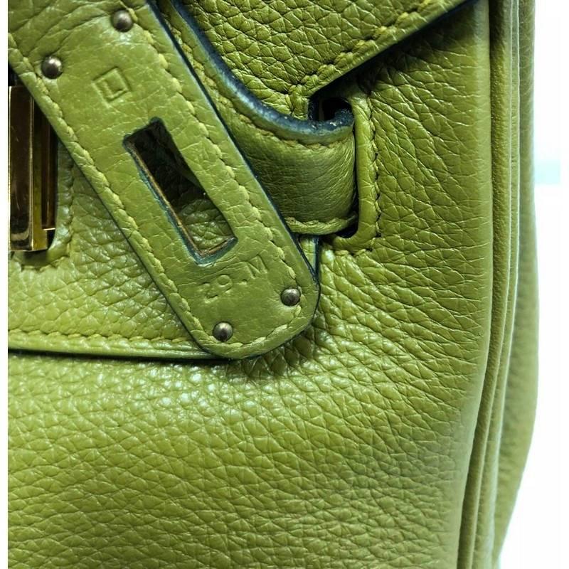 Hermes Vert Chartreuse Green Clemence with Gold Hardware 35 Birkin Handbag  7