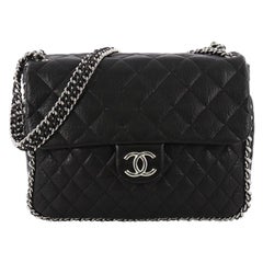 Chanel Chain Around Flap Bag Quilted Leather Maxi