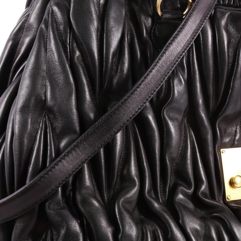 Miu Miu Coffer Convertible Satchel Matelasse Leather Large 3