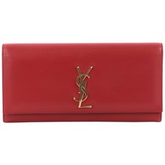 Saint Laurent Classic Monogram Clutch Leather Long